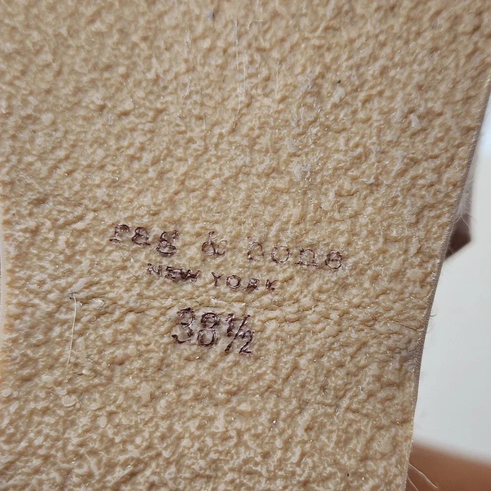 Rag & Bone Wedge Espadrille Sandals 38.5‎ 8.5 Wom Calla Tan Leather Buckle Spain